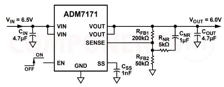 ADM7171 Noise Reduction Circuit