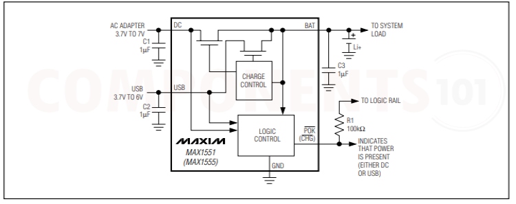 MAX1555 Schematics