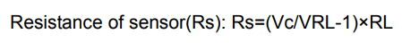  Formula for finding resistance of sensor